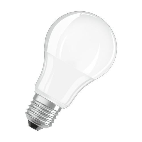 Biała żarówka LED z gwintem E27.