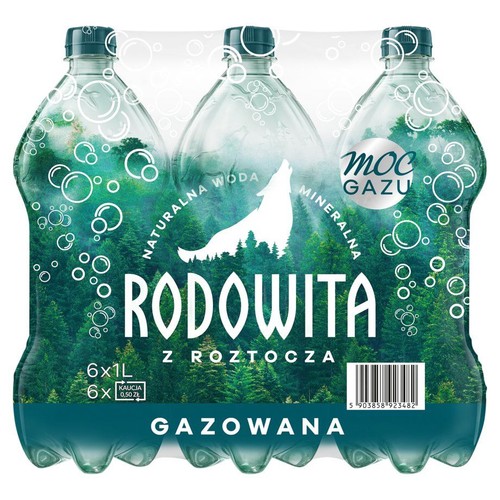 Naturalna woda mineralna gazowana  Rodowita z Roztocza 6 x 1 l