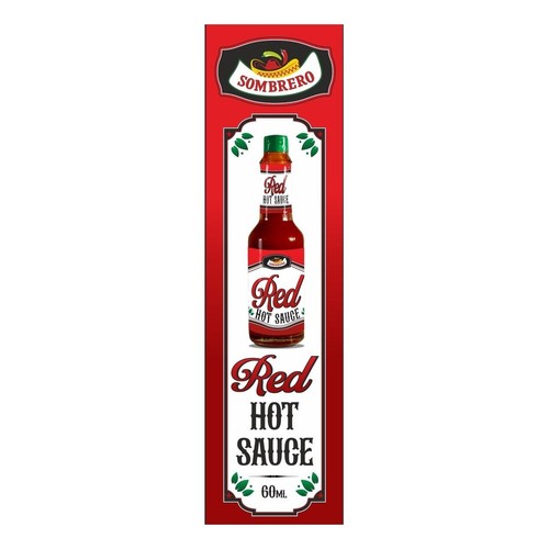 Red Hot Sauce sos chilli czerwony Sombrero 60 ml