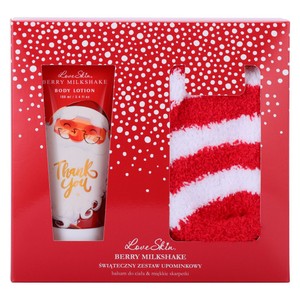 Zestaw czerwony balsam do ciała + skarpetki LoveSkin zestaw