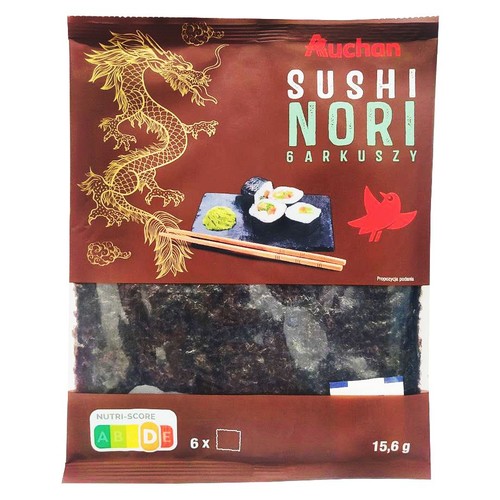 Sushi Nori Auchan 6 arkuszy