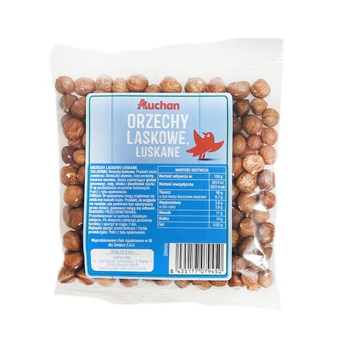 Orzechy laskowe łuskane Auchan 100g