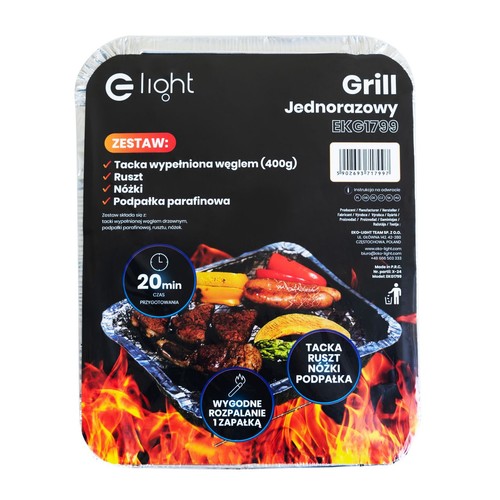 Grill piknikowy jednorazowy Eko-Light 1 sztuka