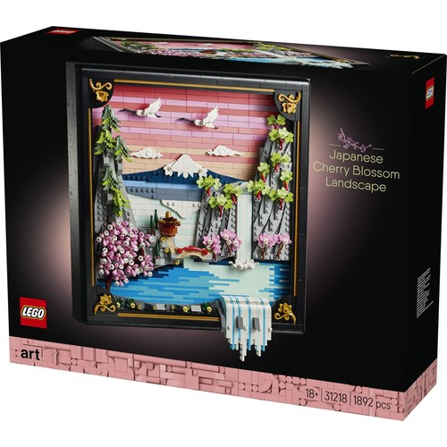 Art Japoński krajobraz z kwitnącą wiśnią 31218, dekoracja ścienna LEGO 1 sztuka
