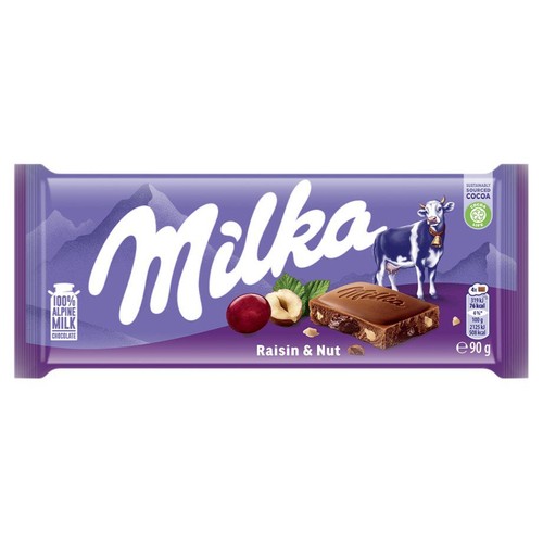 Czekolada mleczna Raisin & Nut Milka 90 g