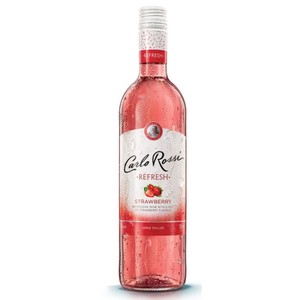 Wino musujące różowe słodkie Refresh Strawberry o smaku truskawkowym alk. 10,% ojb. Carlo Rossi 750 ml