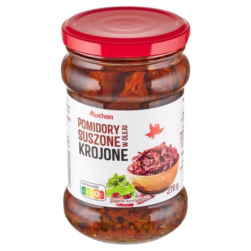 Pomidory suszone w oleju krojone Auchan 150 g