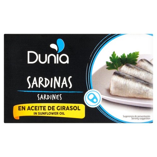 Sardynki w oleju słonecznikowym Dunia Food 125 g