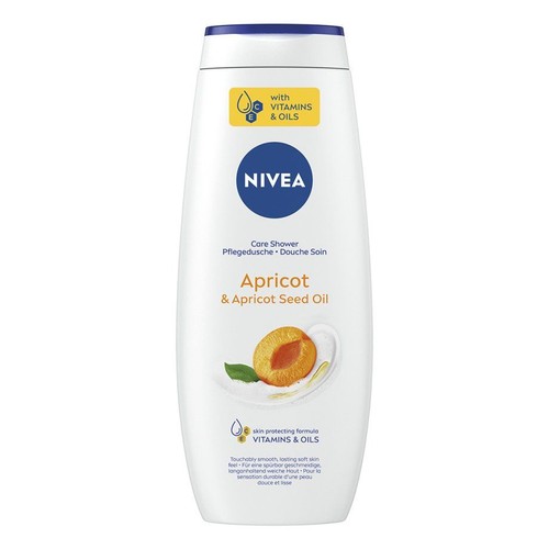 Nivea Care Shower Apricot, żel pod prysznic pielęgnacyjny. Zapewnia gładką i miękką skórę.