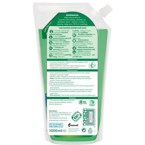 Płyn do mycia szyb Bio Spirit  Frosch 1000 ml