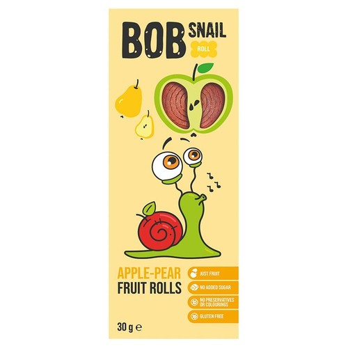 Przekąska jabłkowo-gruszkowa bez cukru Bob Snail 30 g