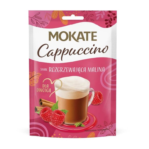 Cappuccino o smaku rozgrzewającej maliny Mokate 40 g