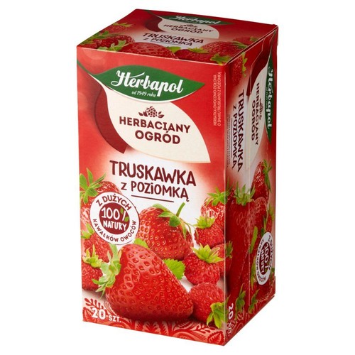 Herbatka owocowo-ziołowa Truskawka z poziomką Herbapol 20 torebek