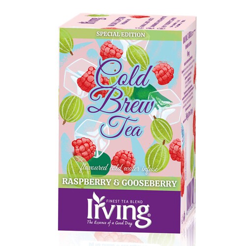 Herbata na zimno Cold brew Tea Raspberry - Gooseberry Irving 20 torebek