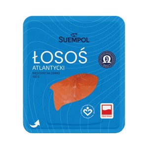 Łosoś atlantycki, wędzony na zimno, plastrowany Suempol 100 g