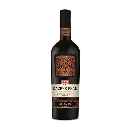 Wino gruzińskie czerwone półwytrawne Pirosmani alk. 12,5% obj. Kazbek Peak 750 ml