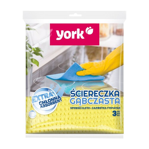 Ścierka gąbczasta York 3 sztuki