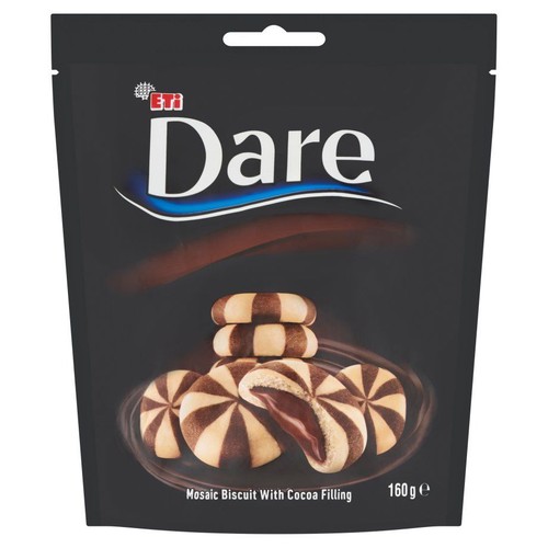 Dwukolorowe ciasteczka z nadzieniem kakaowo-orzechowym Dare 160 g