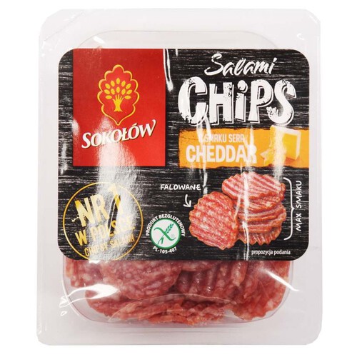 Chipsy salami o smaku sera cheddar Sokołów 60 g