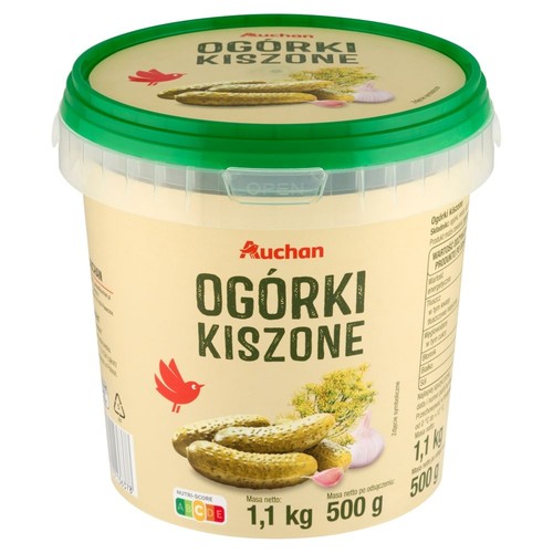Ogórki kiszone Auchan 500 g