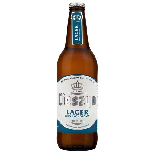 Piwo bezalkoholowe lager Cieszyn alk. do 0,5% obj. Browar Zamkowy  500 ml