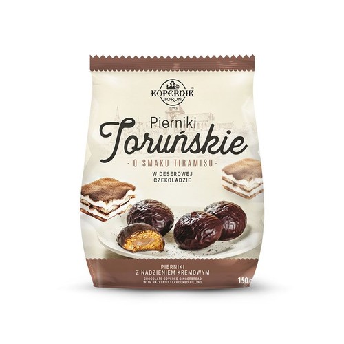 Pierniki w czekoladzie z nadzieniem tiramisu   Kopernik 150 g