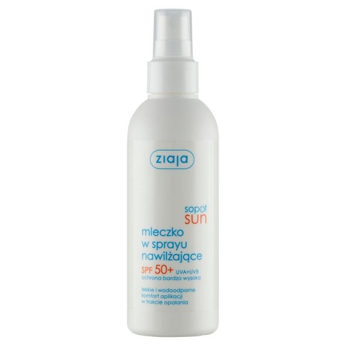 Mleczko w sprayu nawilżające SPF 50 ZIAJA 170 ml