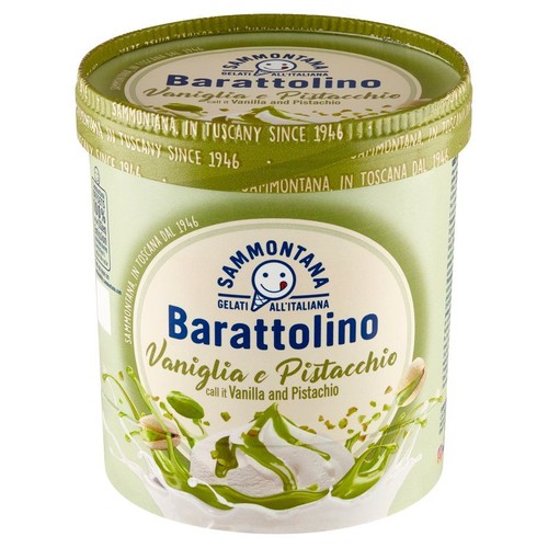 Lody Barattolino waniliowe z pistacją Sammontana 800 ml