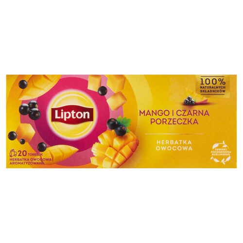 Herbata owocowa mango i czarna porzeczka 20 x 1.8 g Lipton 20 torebek