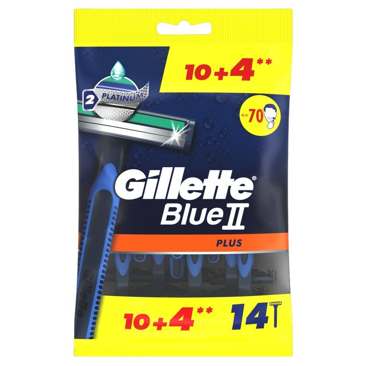 Maszynki do golenia Blue 2 Plus Gillette 14 sztuk