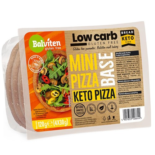 KETO Mini Spody do pizzy Bezgluten 4 x 30 g