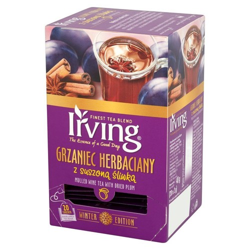 Grzaniec herbaciany z suszoną śliwką 20 x 2 g Irving 40 g