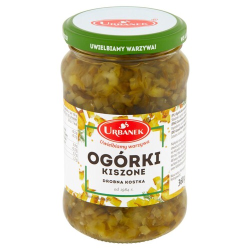 Ogórki kiszone drobna kostka Urbanek 230 g