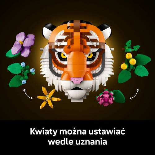 Art Kolekcja zwierząt — tygrys 31217, pomysł na prezent LEGO 1 sztuka