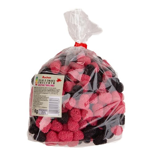 Żelki malinki o smaku owocowym Auchan 1 kg