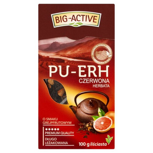 Pu-Erh czerwona herbata o smaku grejpfrutowym  Big-Active 100 g