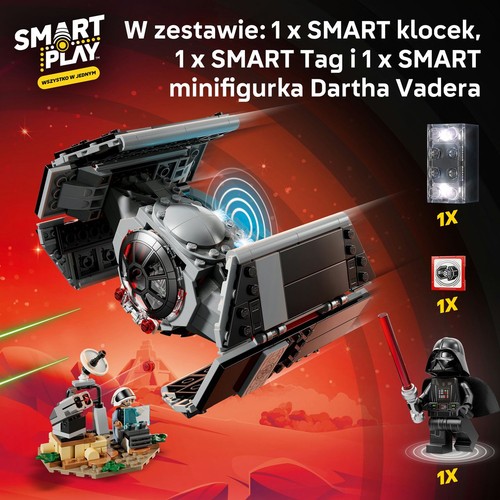 Star Wars SMART Play: Myśliwiec TIE™ Dartha Vadera 75421 LEGO 1 sztuka