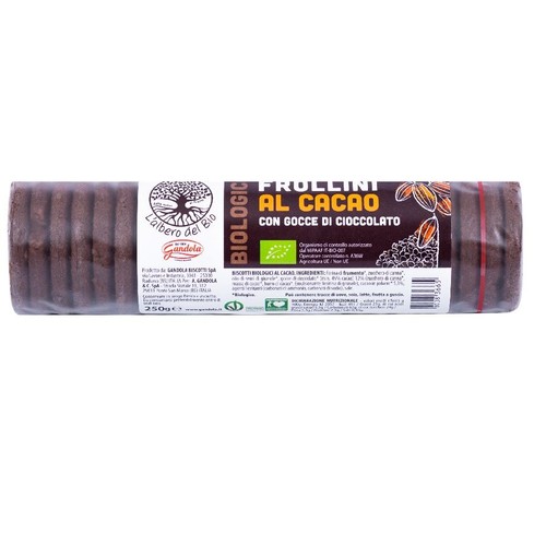 BIO Ciastka kakaowe z kawałkami czekolady Gandola 250 g