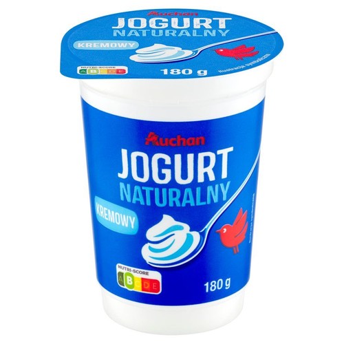Jogurt naturalny kremowy 3%  Auchan 180 g