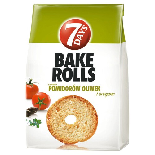 Bake Rolls o smaku pomidorów oliwek i oregano 7 Days 150 g