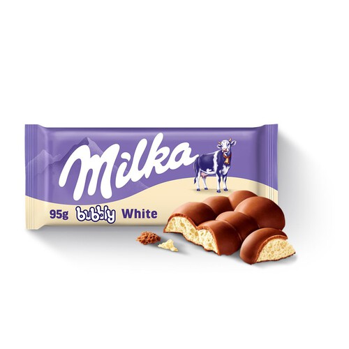 Czekolada mleczna Bubbly white Milka 95 g