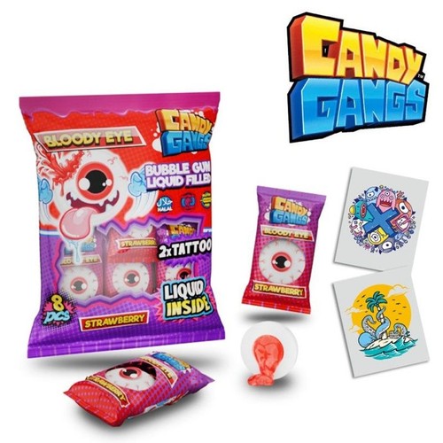 Gumy do żucia z płynnym nadzieniem Bloody Eye CandyGangs 40 g