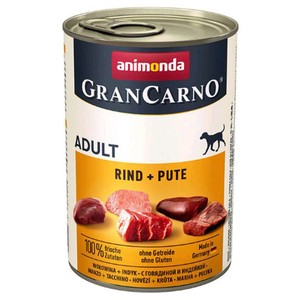 Karma dla dorosłych psów wołowina i indyk puszka Animonda 400 g