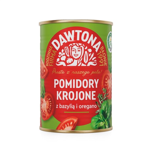 Pomidory krojone bez skórki z ziołami Dawtona 400 g