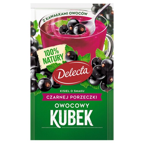 Owocowy kubek kisiel o smaku czarnej porzeczki Delecta 30 g