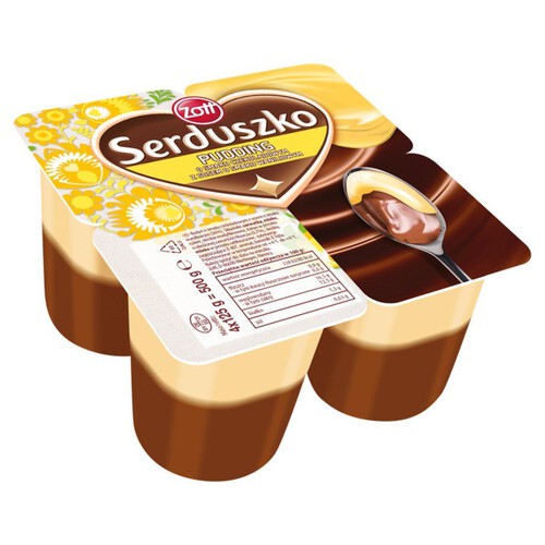 Pudding czekoladowo waniliowy  Zott 4 x 125 g