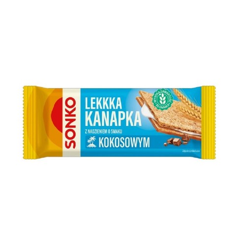Lekkka kanapka z nadzieniem o smaku kokosowym   Sonko 30 g