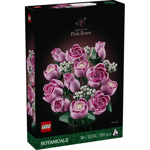 Dekoracyjny bukiet Botanicals Bukiet różowych róż 10374 LEGO 1 sztuka