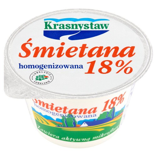 Śmietana 18 % homogenizowana Krasnystaw 150 g