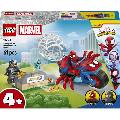 Marvel Spidey i super-kumple Spidey na motocyklu kontra Rhino 11206 LEGO 1 sztuka